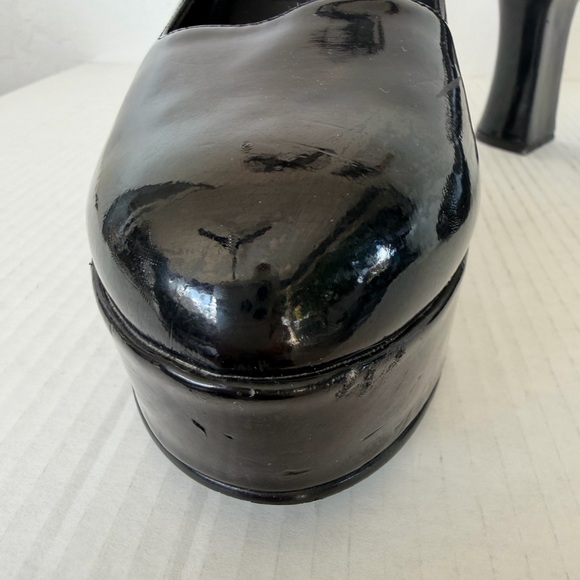Pleaser Black Patent Mary Jane Platform Heels Size 8.5 - Picture 7 of 16